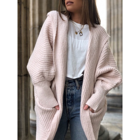 Cream Chunky Knit Hoodie Cardigan - Willow - Picture 6 of 8